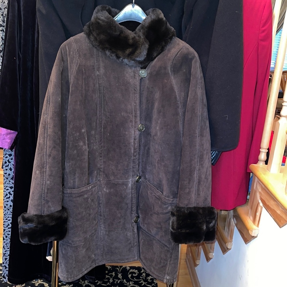 VTG Women's J Percy for Marvin Richards Suede Leather Coat Size M